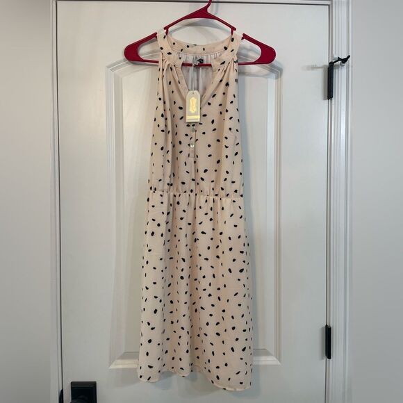Mud-Pie Teagan dress Blush and Black NWT - Small - Picture 1 of 5